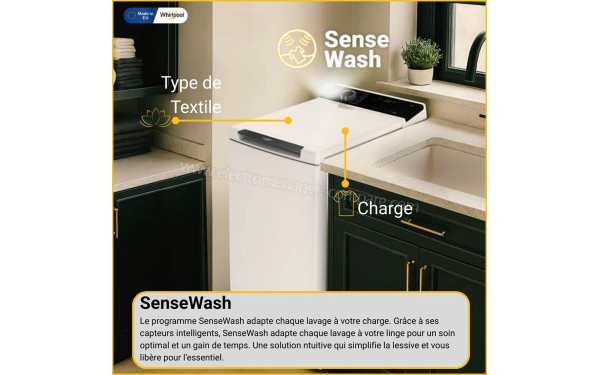WHIRLPOOL TWB621SENSEWASHFR - Programme SenseWash
