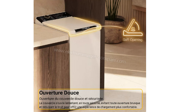 WHIRLPOOL TWB721BCSENSEWASHFR - Ouverture douce du couvercle