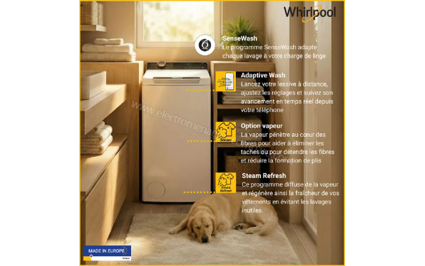 WHIRLPOOL TWB721BCSENSEWASHFR - Programme SenseWash