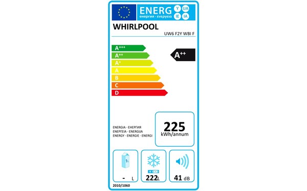 WHIRLPOOL UW6F2YWBIF - &Eacute;tiquette &eacute;nergie