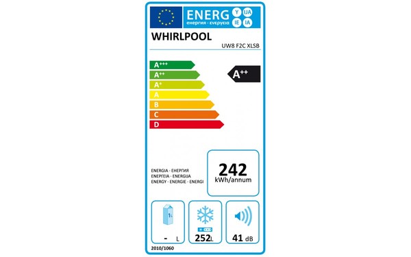 WHIRLPOOL UW8F2CXLSB - &Eacute;tiquette &eacute;nergie