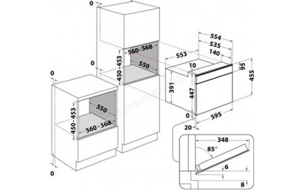 WHIRLPOOL W11 MW161 - Dimensions