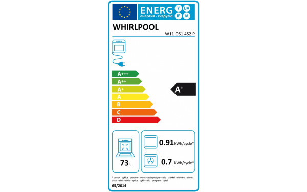 WHIRLPOOL W11 OS1 4S2 P - &Eacute;tiquette &eacute;nergie