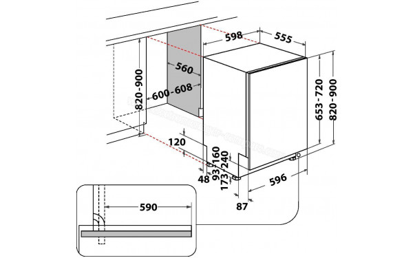 WHIRLPOOL W2FHD624 - Dimensions