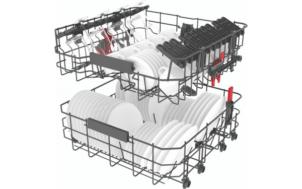 WHIRLPOOL W3FD634 - Vue du panier inf&eacute;rieur et sup&eacute;rieur