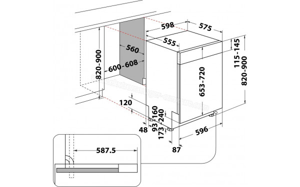 WHIRLPOOL W3PFD636X - Dimensions