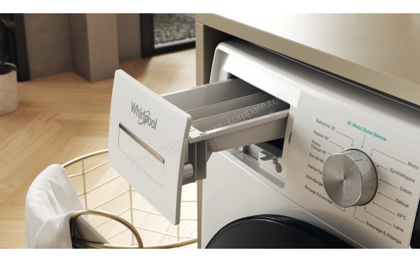 WHIRLPOOL W6 98 SILENCE FR - Zoom sur le tiroir lessiviel