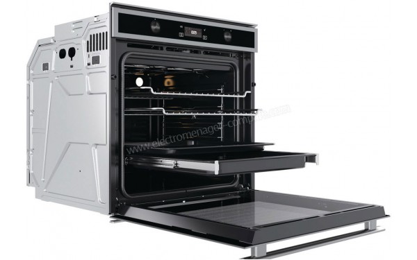 WHIRLPOOL W6 OM5 4S1 P - Vue 3/4 droite porte ouverte