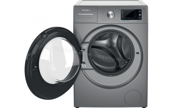 WHIRLPOOL W6W845SBFR - Vue de face hublot ouvert