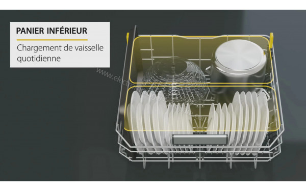 WHIRLPOOL W7FHS51X - Vue du panier inf&eacute;rieur