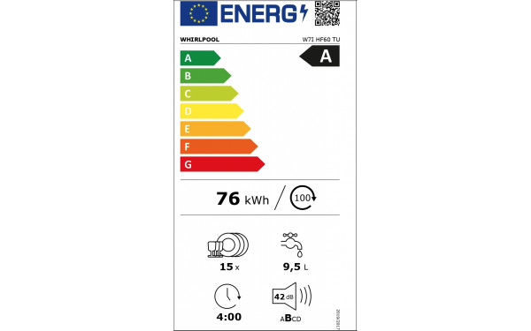 WHIRLPOOL W7IHF60TU - &Eacute;tiquette &eacute;nergie v2