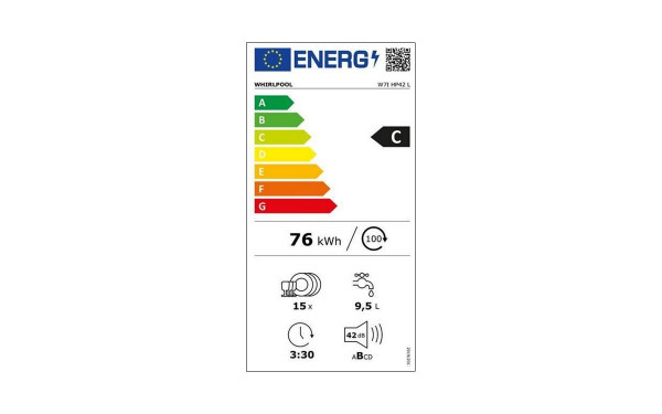 WHIRLPOOL W7IHP42L - &Eacute;tiquette &eacute;nergie v2