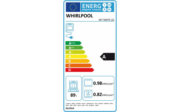WHIRLPOOL W7 OM75 - &Eacute;tiquette &eacute;nergie