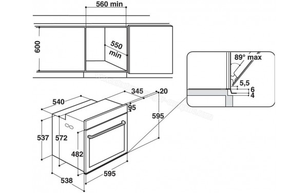 WHIRLPOOL W7 OS4 4S1 P - Sch&eacute;ma technique