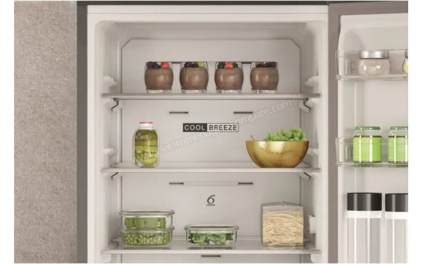 WHIRLPOOL W7X81IOX - Vue de l'int&eacute;rieur partie r&eacute;frig&eacute;rateur