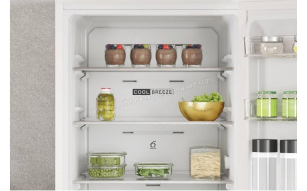 WHIRLPOOL W7X81IW - Vue de l'int&eacute;rieur partie r&eacute;frig&eacute;rateur