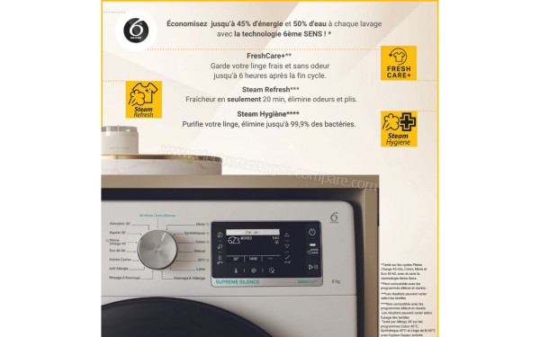 WHIRLPOOL W7X89R SILENCE FR - Vue des programmes