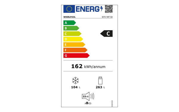 WHIRLPOOL W7X94TSX - &Eacute;tiquette &eacute;nergie v2
