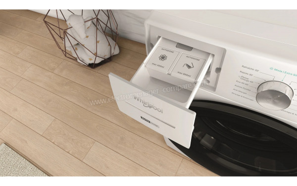 WHIRLPOOL W809ADBFR - Zoom sur le tiroir lessiviel