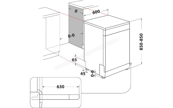 WHIRLPOOL W8FHP51S - Dimensions