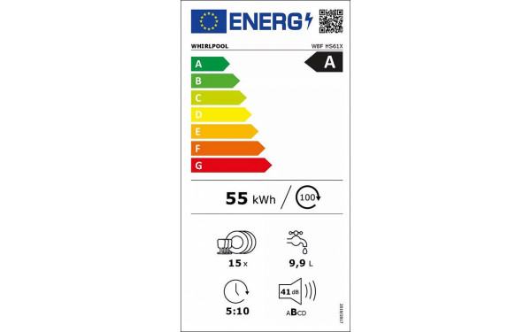 WHIRLPOOL W8FHS61X - &Eacute;tiquette &eacute;nergie v2