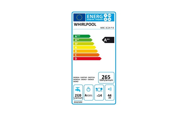 WHIRLPOOL WBC3C24PB - &Eacute;tiquette &eacute;nergie