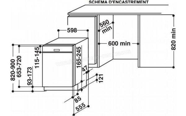 WHIRLPOOL WBC3C33PX - Dimensions