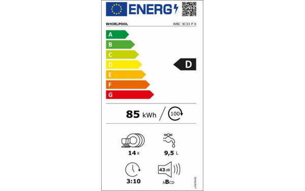WHIRLPOOL WBC3C33PX - &Eacute;tiquette &eacute;nergie v2