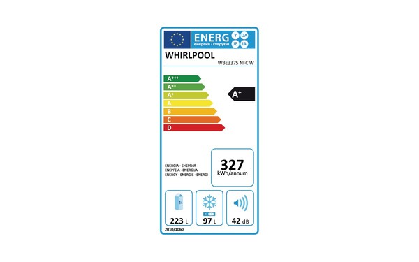 WHIRLPOOL WBE3375NFCW - &Eacute;tiquette &eacute;nergie