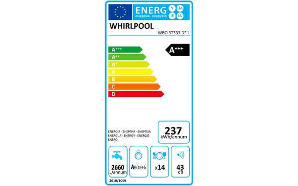 WHIRLPOOL WBO3T333DFI - &Eacute;tiquette &eacute;nergie