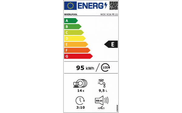 WHIRLPOOL WCIC3C26PE - &Eacute;tiquette &eacute;nergie v2