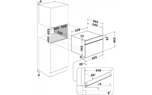 WHIRLPOOL WCT7A9PHTSBF - Dimensions