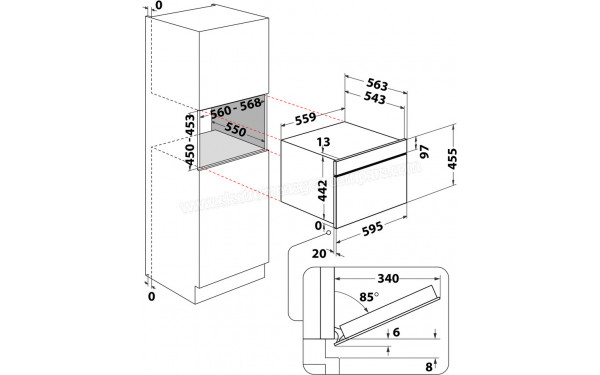 WHIRLPOOL WCT9A9PHTSBF - Dimensions