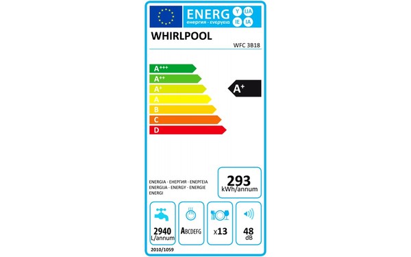 WHIRLPOOL WFC3B18 - &Eacute;tiquette &eacute;nergie