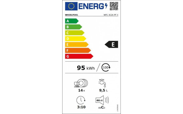 WHIRLPOOL WFC3C26PFX - &Eacute;tiquette &eacute;nergie v2