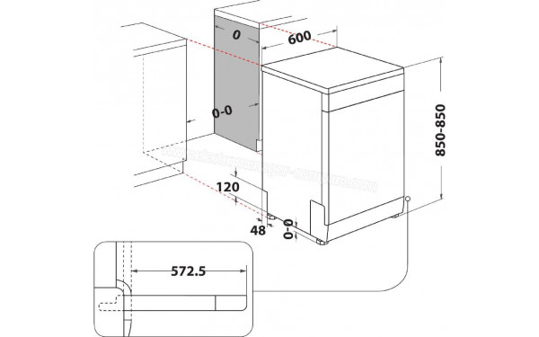 WHIRLPOOL WFC3C33PF - Dimensions