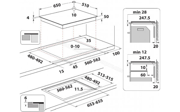 WHIRLPOOL WF S2765 NE/IXL - Dimensions