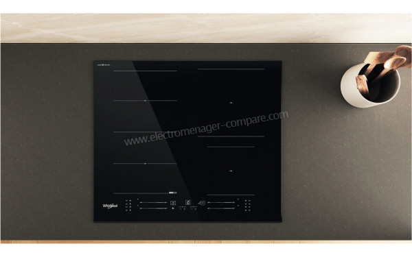 WHIRLPOOL WFS5060CPBF - Appareil encastr&eacute; vue du dessus