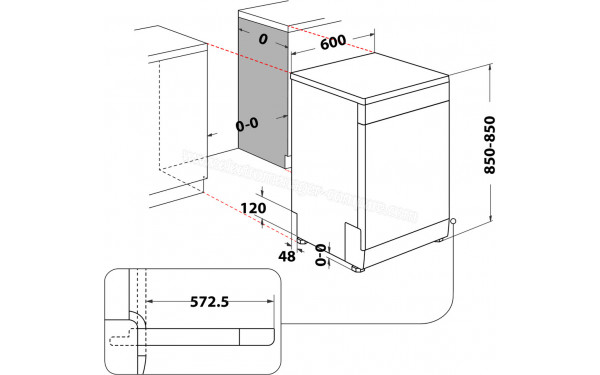 WHIRLPOOL WH2FD14BN70 - Dimensions