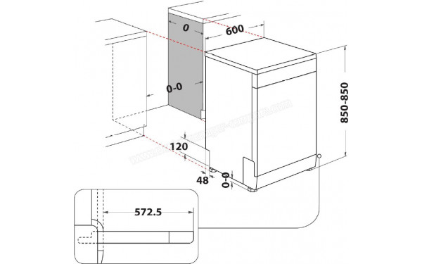 WHIRLPOOL WH3FB14B1N6X - Dimensions