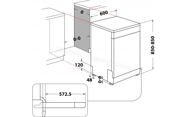 WHIRLPOOL WH3FC14BN70X - Dimensions