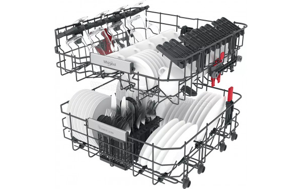 WHIRLPOOL WH3FC14BN71W - Vue du panier inf&eacute;rieur et sup&eacute;rieur