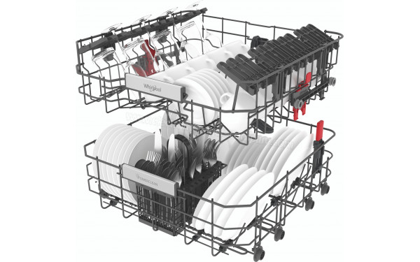 WHIRLPOOL WH3FC14BN71X - Vue du panier inf&eacute;rieur et sup&eacute;rieur