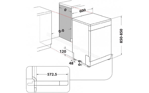 WHIRLPOOL WH6FA14BN7A0X - Dimensions