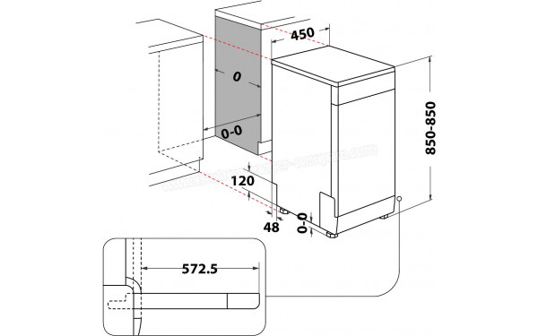 WHIRLPOOL WH6FB10BS7A0X - Dimensions