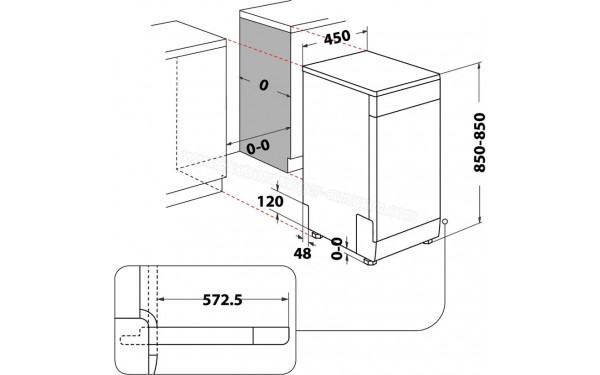 WHIRLPOOL WH6FC11BS7A0W - Dimensions