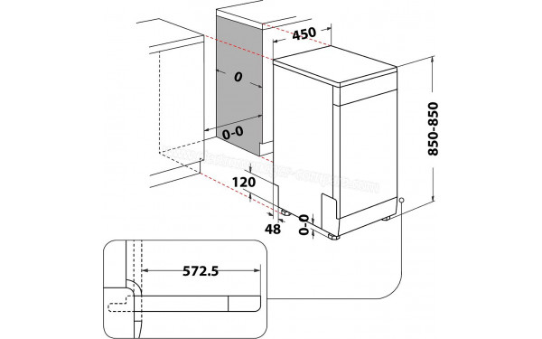 WHIRLPOOL WH6FC11BS7A0X - Dimensions