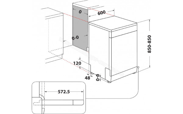 WHIRLPOOL WH6FC14BN70X - Dimensions
