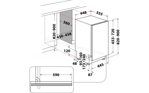 WHIRLPOOL WH6IB10BS7LA0 - Dimensions
