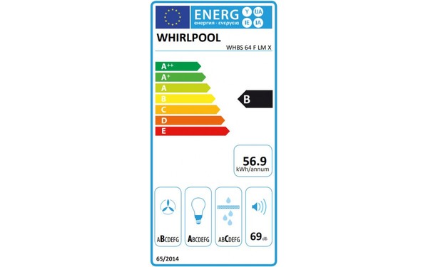 WHIRLPOOL WHBS 64 F LM X - &Eacute;tiquette &eacute;nergie